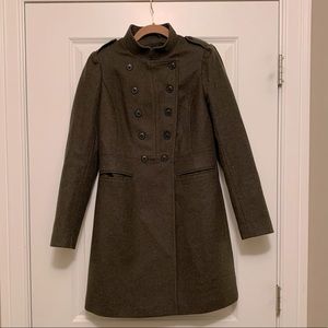 Banana Republic Nova Fides Melton Green Pea Coat
